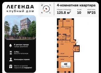 Продам четырехкомнатную квартиру, 125.8 м2, Владимирская область, улица Чернышевского, 10