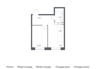 Продажа 2-ком. квартиры, 37.4 м2, деревня Столбово, жилой комплекс Эко Бунино, 14.1