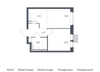 Продается однокомнатная квартира, 34.5 м2, Московская область
