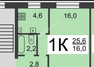 Продается 1-ком. квартира, 25.7 м2, Нижний Новгород, улица Спутника, 24, метро Парк Культуры