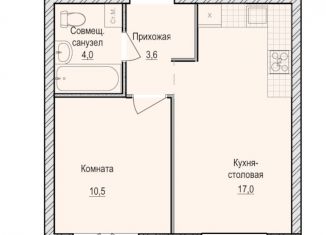 Продаю 1-комнатную квартиру, 35.1 м2, село Первомайский