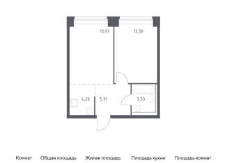 Продам однокомнатную квартиру, 41 м2, Москва, улица МЖД Киевское 5-й км, 5с22, район Раменки