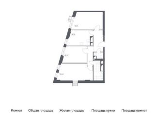 Продам трехкомнатную квартиру, 76.7 м2, Московская область, жилой комплекс Спутник, к13