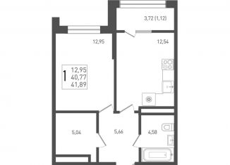 1-комнатная квартира на продажу, 41.9 м2, Краснодар