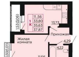 Продается 1-комнатная квартира, 35.6 м2, Ростовская область