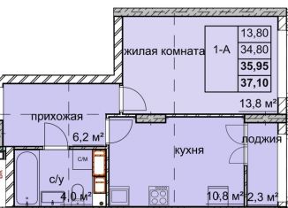 Продажа однокомнатной квартиры, 36 м2, Нижегородская область, улица Дружаева, 30