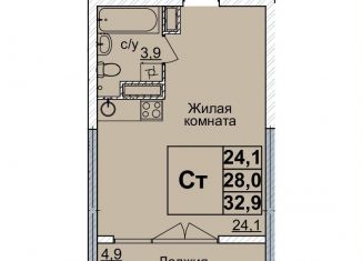 Продажа квартиры студии, 32 м2, Нижегородская область