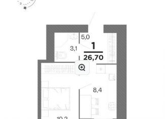 Продается 1-комнатная квартира, 26.7 м2, Рязанская область