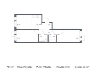 Продаю двухкомнатную квартиру, 60.1 м2, Московская область