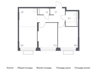 Продажа двухкомнатной квартиры, 50.8 м2, городской округ Красногорск, жилой комплекс Квартал Строгино, к1
