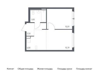 Продается однокомнатная квартира, 34.6 м2, Москва, жилой комплекс Остафьево, к22