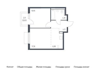 Продам 1-комнатную квартиру, 37.6 м2, Московская область