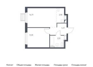Продам 1-комнатную квартиру, 37.2 м2, Московская область, микрорайон Пригород Лесное, к6