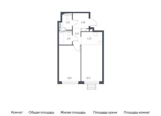Однокомнатная квартира на продажу, 44.5 м2, Московская область, микрорайон Пригород Лесное, к6