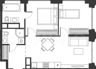 Продам 3-комнатную квартиру, 60.8 м2, Москва, набережная Марка Шагала, 1к2, ЖК Зиларт