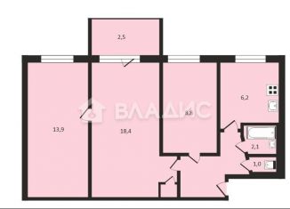 Продажа трехкомнатной квартиры, 56.3 м2, Санкт-Петербург, проспект Солидарности, 7к3, муниципальный округ Оккервиль
