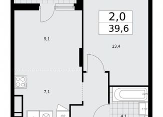 Продам 2-комнатную квартиру, 39.6 м2, поселение Сосенское, жилой комплекс Прокшино, к10.1.1, ЖК Прокшино