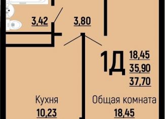 Продажа 1-ком. квартиры, 37.7 м2, Краснодар, Заполярная улица, 39лит10