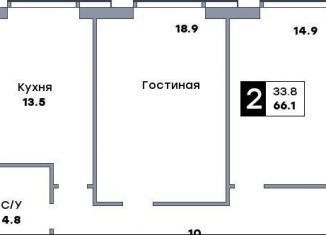 2-ком. квартира на продажу, 66.1 м2, Самара, метро Московская