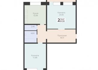 Продажа двухкомнатной квартиры, 84.9 м2, Самара, 3-й квартал, 8, метро Юнгородок