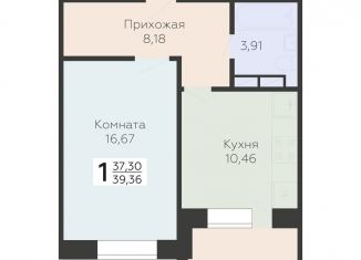 Продам 1-комнатную квартиру, 39.4 м2, Орёл, Заводской район, улица Панчука, 83