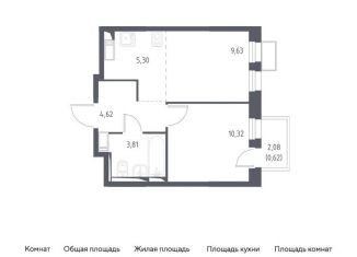 Продаю 1-комнатную квартиру, 34.3 м2, Московская область, жилой комплекс Горки Парк, к3.2