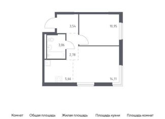 Продам однокомнатную квартиру, 40.9 м2, Московская область, 1-й Стрелковый переулок, 1