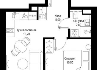 Продам 1-комнатную квартиру, 32 м2, Москва, станция Тушинская