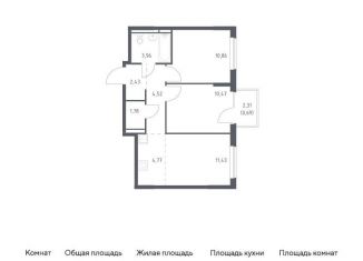 Продажа двухкомнатной квартиры, 50.9 м2, Московская область, 1-й Стрелковый переулок, 1