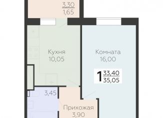 Продажа однокомнатной квартиры, 35.1 м2, Всеволожск, ЖК Радужный