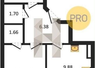 Продам 1-ком. квартиру, 41 м2, Новосибирск, метро Студенческая