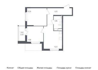 Продаю 2-комнатную квартиру, 52.3 м2, Ленинградская область
