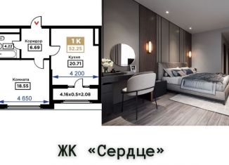 Продам однокомнатную квартиру, 52 м2, Краснодар, Школьная улица, 1, Школьный микрорайон