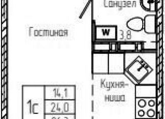 Продается квартира студия, 26.3 м2, Новосибирск, Заельцовский район, Кедровая улица, 75