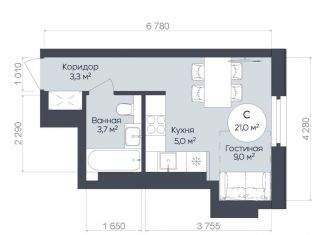 Продажа квартиры студии, 21 м2, Уфа, Советский район