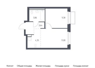 Продаю 1-комнатную квартиру, 32.3 м2, поселение Филимонковское, жилой комплекс Квартал Марьино, к2