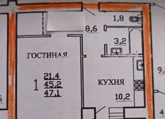 Продажа 1-комнатной квартиры, 47.1 м2, Самара, улица Советской Армии, 179, метро Спортивная