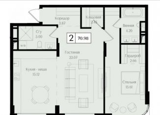Двухкомнатная квартира на продажу, 71 м2, Москва, ВАО
