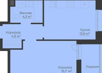 Продажа однокомнатной квартиры, 40.7 м2, Рыбинск