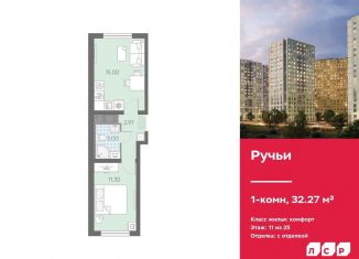 Продается 1-ком. квартира, 32.3 м2, Санкт-Петербург, ЖК Ручьи