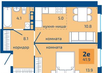 Продается двухкомнатная квартира, 41.9 м2, Пермский край