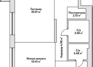 Продажа 3-комнатной квартиры, 108.8 м2, Новосибирск, Дачное шоссе, 20к12В, ЖК Флора и Фауна