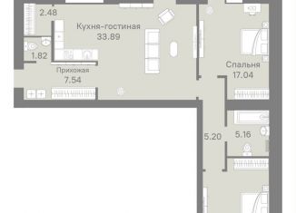Двухкомнатная квартира на продажу, 94.8 м2, Тюменская область, улица Тимофея Кармацкого, 5