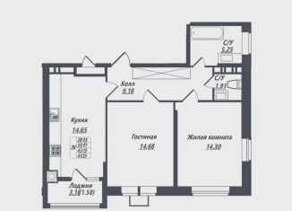 Продажа двухкомнатной квартиры, 61.6 м2, Ессентуки