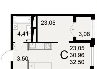 Продам 1-комнатную квартиру, 32.5 м2, Тула