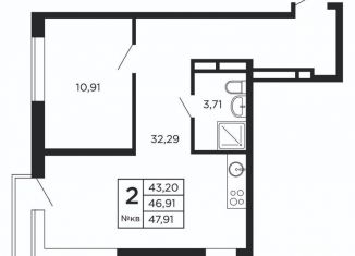 Продажа 1-ком. квартиры, 47.9 м2, Смоленская область