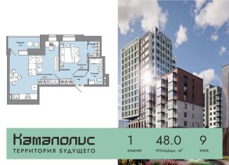 Продажа 1-ком. квартиры, 48 м2, Пермь, Дзержинский район