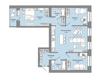 Продажа 3-ком. квартиры, 87 м2, Киров, Ленинский район, улица Дмитрия Козулева, 2к1