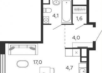 Продам квартиру студию, 31.4 м2, Москва, 2-я очередь, к6.1, станция ЗИЛ