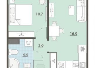 Продам 1-комнатную квартиру, 35.6 м2, Екатеринбург, улица Архитектора Белянкина